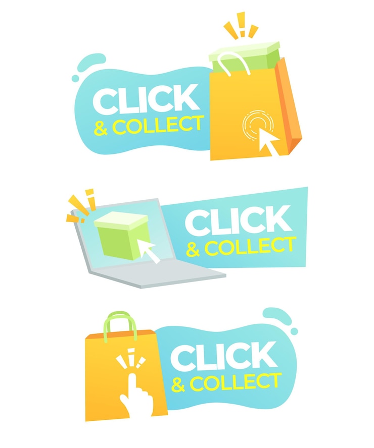 Vector gratuito señal detallada de clic y recogida