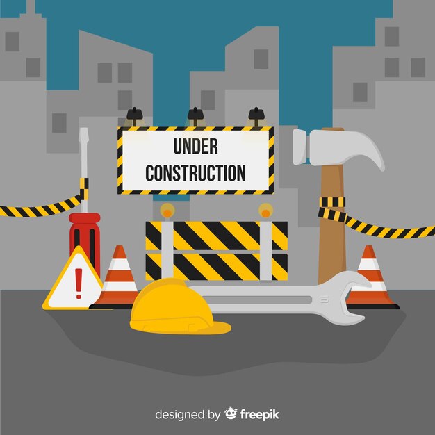 Señal plana en construcción