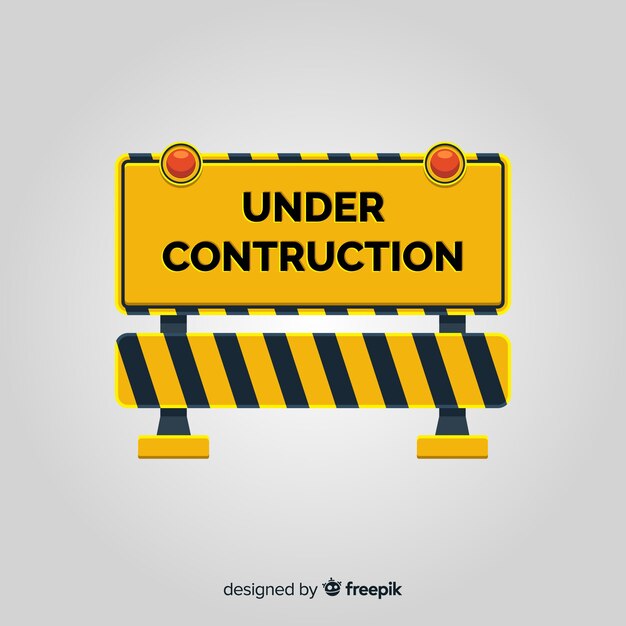 Señal plana en construcción