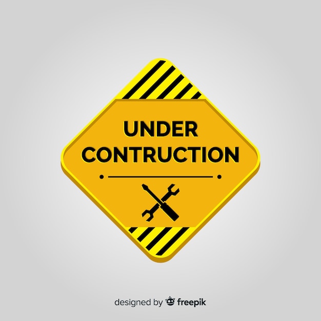 Señal plana en construcción
