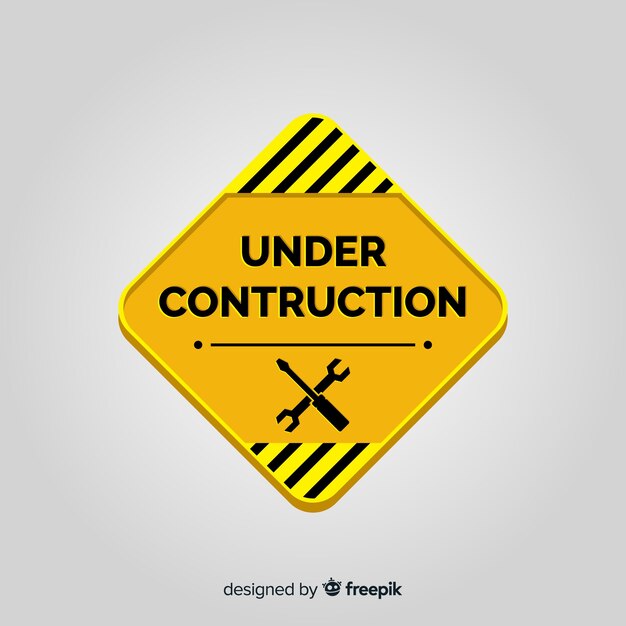 Señal plana en construcción