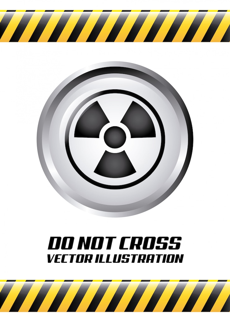 Vector gratuito señal de precaución sobre blanco