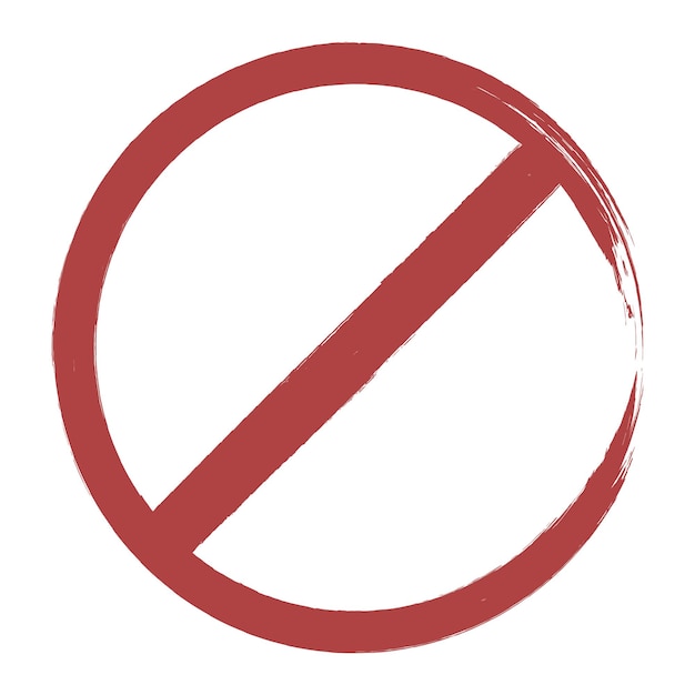 Señal de prohibido trazo de pintura