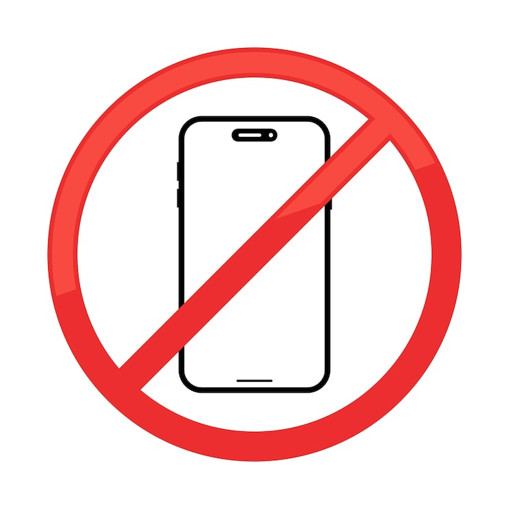Vector gratuito señal que prohíbe el uso de teléfonos