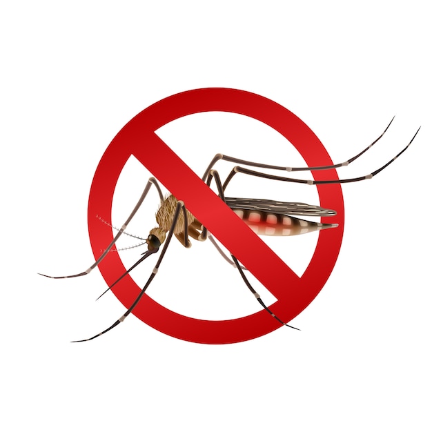 Vector gratuito señal de stop mosquito