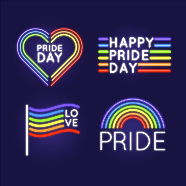 Señales de neón gay y orgullosas
