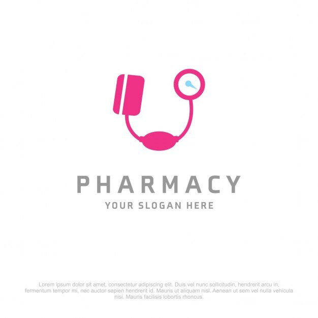 Vector gratuito sencillo logotipo de farmacia