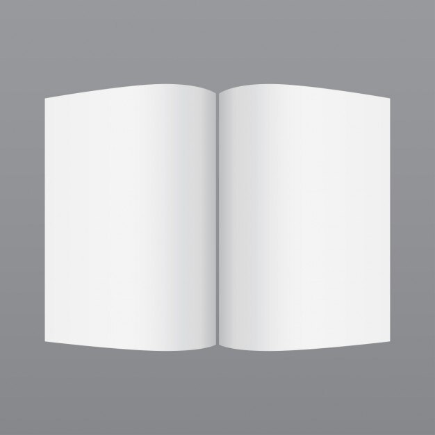 Sencillo mockup blanco de revista