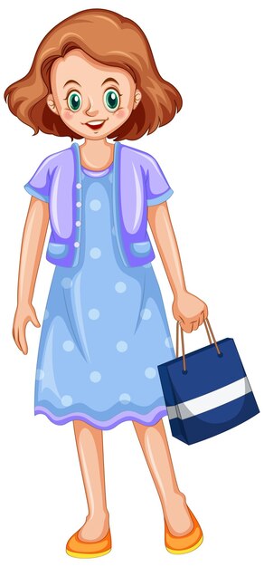 Señorita con bolsa de compras