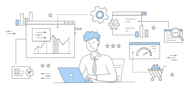 SEO, concepto de optimización de motores de búsqueda