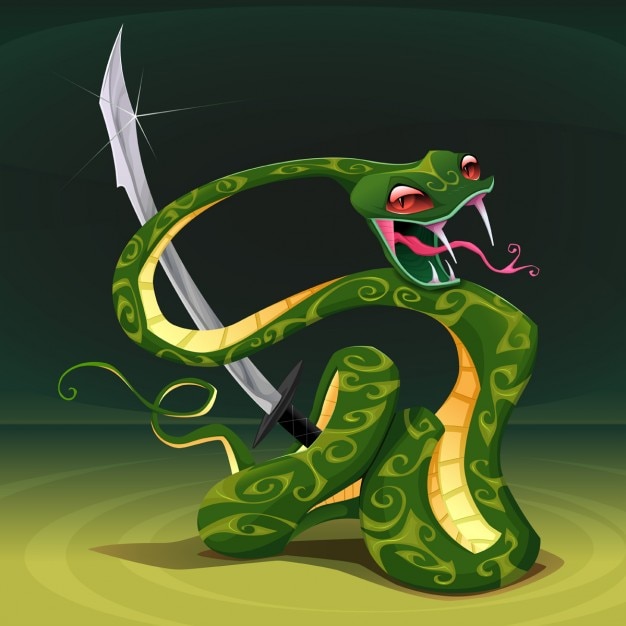 Vector gratuito serpiente, horóscopo chino