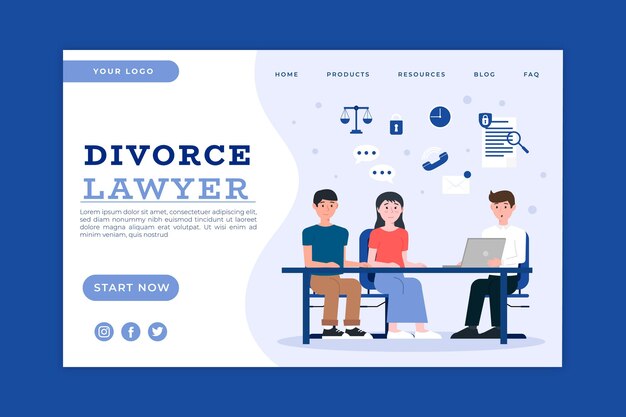 Servicio de abogado de divorcio - página de inicio