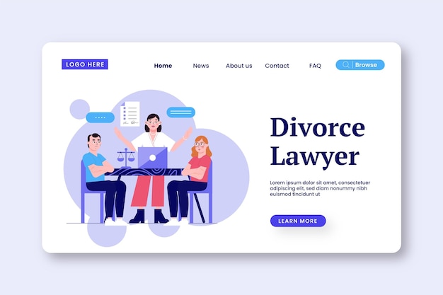 Servicio de abogado de divorcio - página de inicio