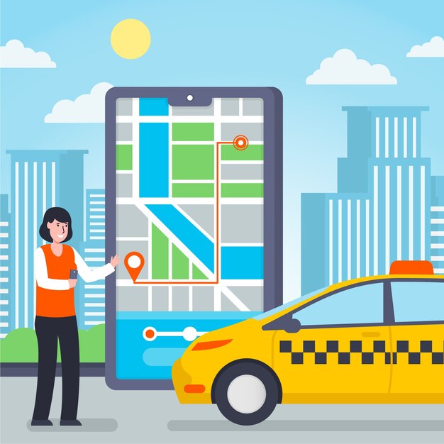 Servicio de aplicación móvil de taxi y cliente
