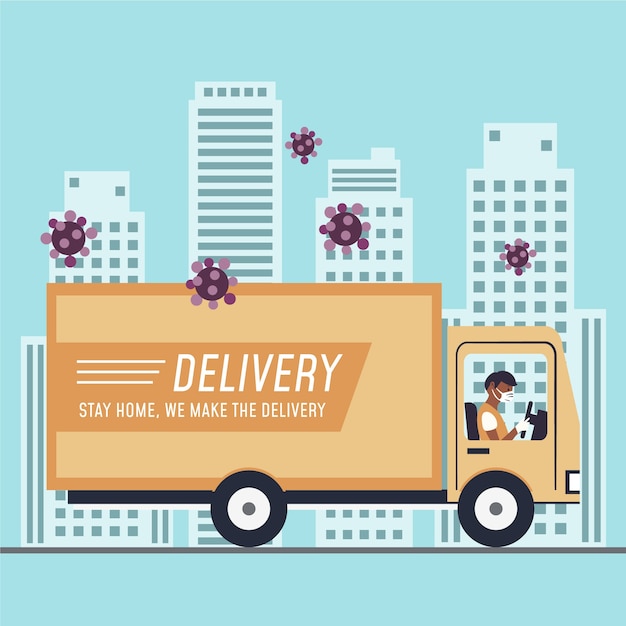 Servicio de entrega durante coronavirus