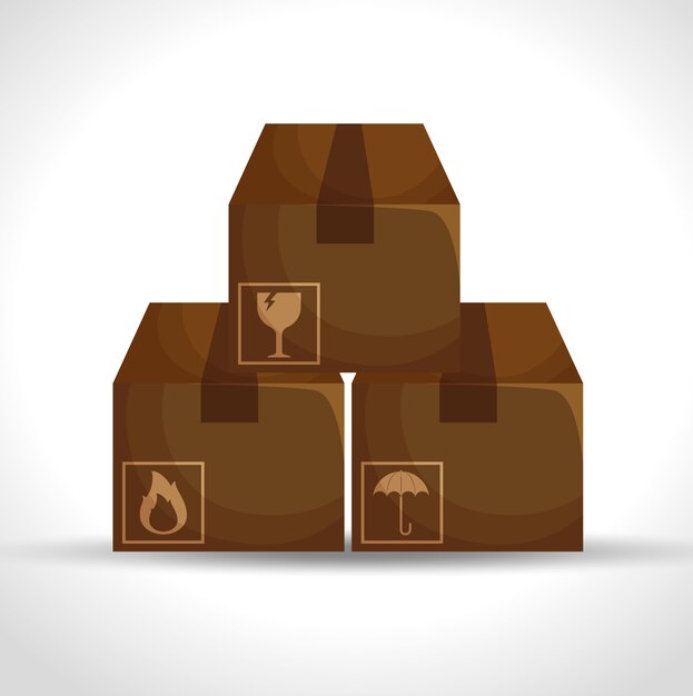 servicio de entrega de embalaje de cajas de cartón