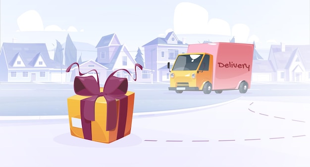 Servicio de entrega de paquetes concepto de envío rápido