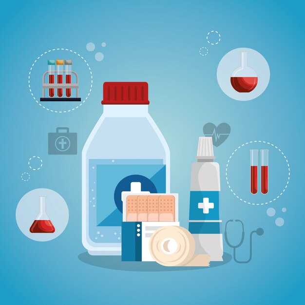 servicio médico establecer iconos