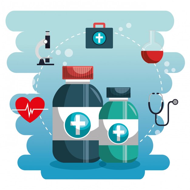 servicio médico establecer iconos