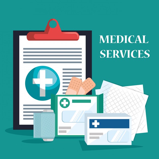 servicio médico establecer iconos