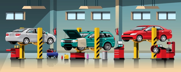 Servicio de reparación y mantenimiento de automóviles Vector Premium 