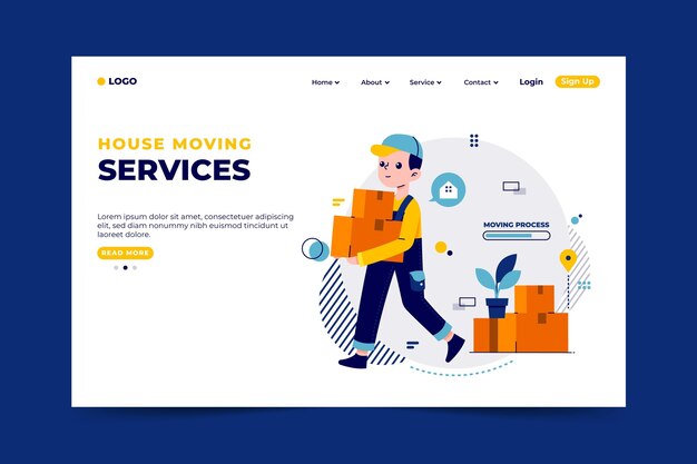 Servicios de mudanza de casa - página de inicio