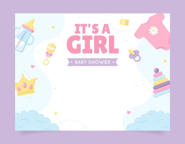 Sesión de fotos de baby shower dibujada a mano
