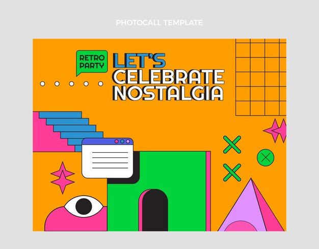 Sesión de fotos de fiesta disco retro vaporwave