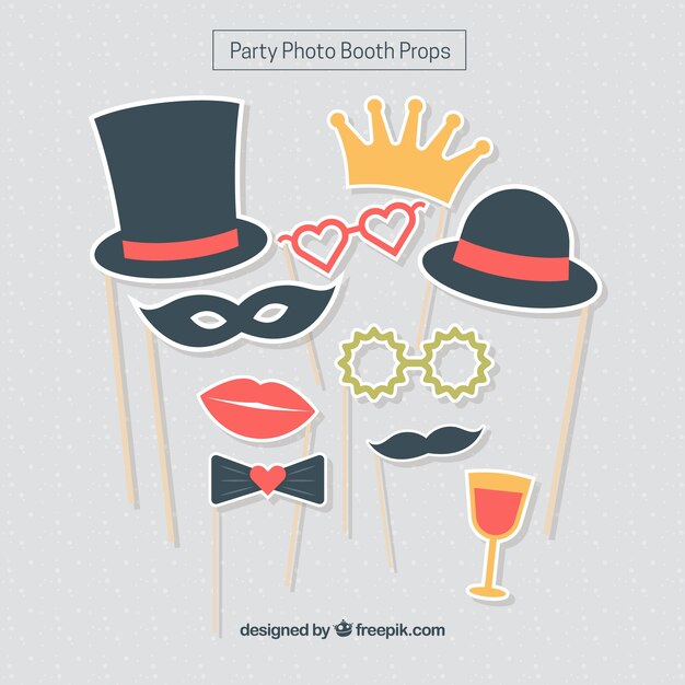 Set de accesorios de fiesta para fotomatón