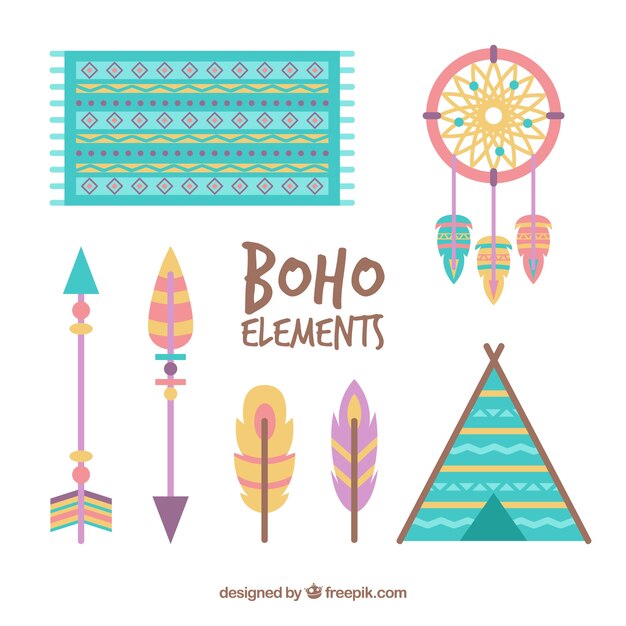 Set de adornos de estilo boho