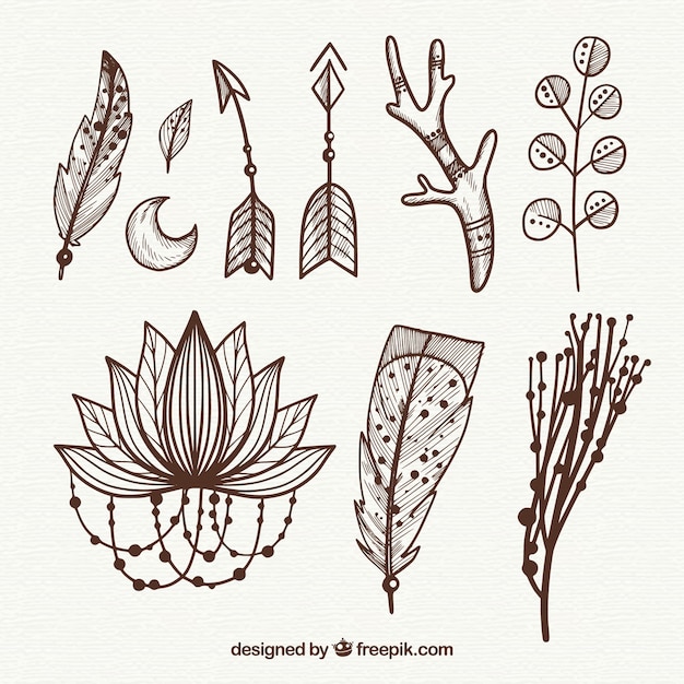 Set de adornos de estilo boho
