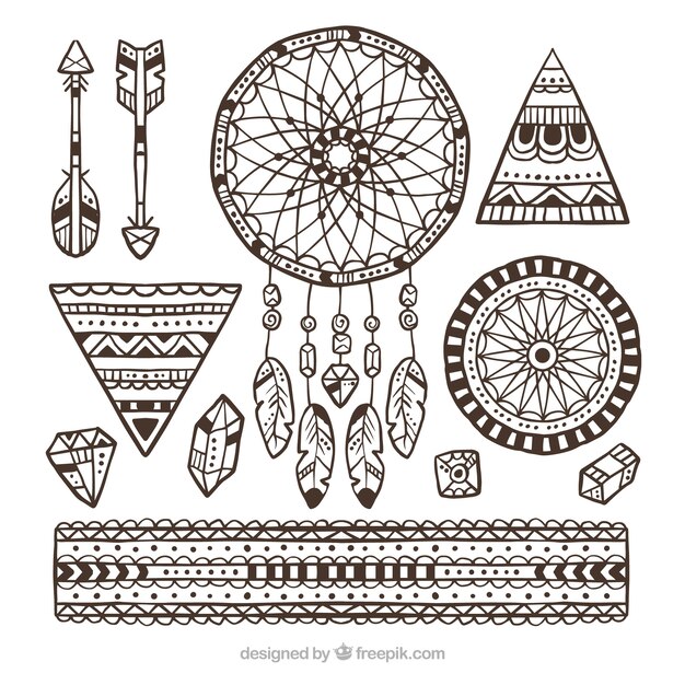 Set de adornos de estilo boho