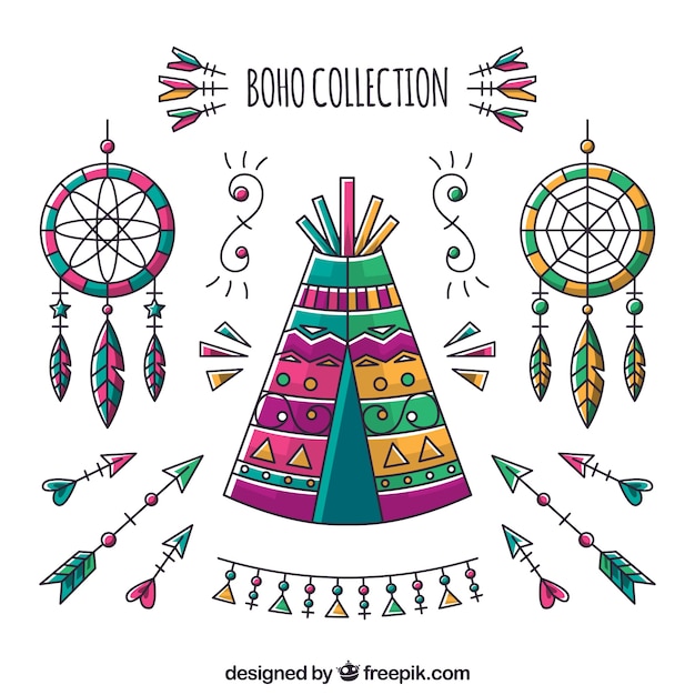 Set de adornos de estilo boho