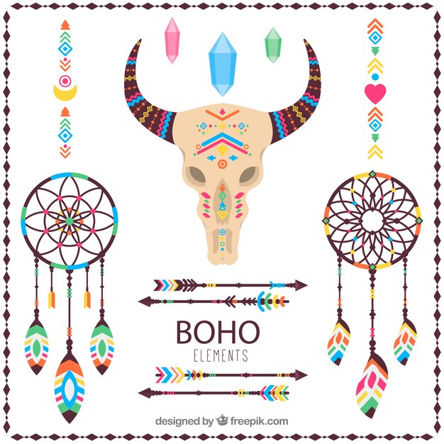 Set de adornos de estilo boho