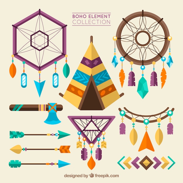 Set de adornos de estilo boho