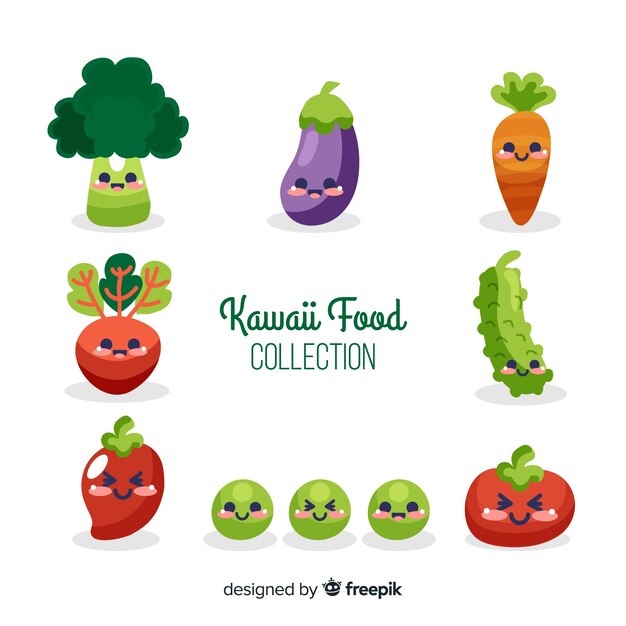 Set de alimentos de estilo kawaii