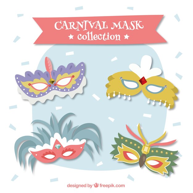 Set de antifaces de carnaval