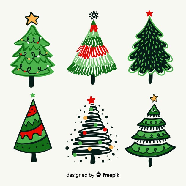 Set de árboles de navidad