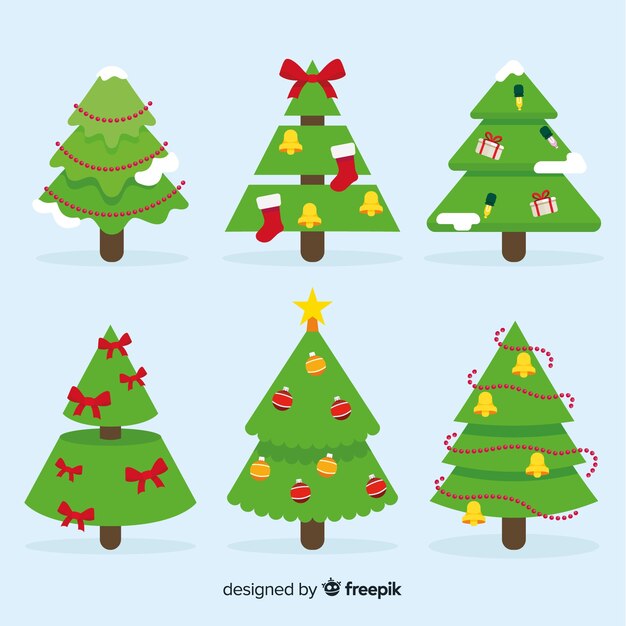 Set de árboles de navidad