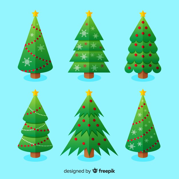 Set de árboles de navidad
