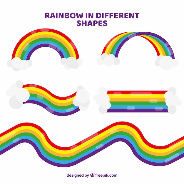 Set de arcoiris colorido