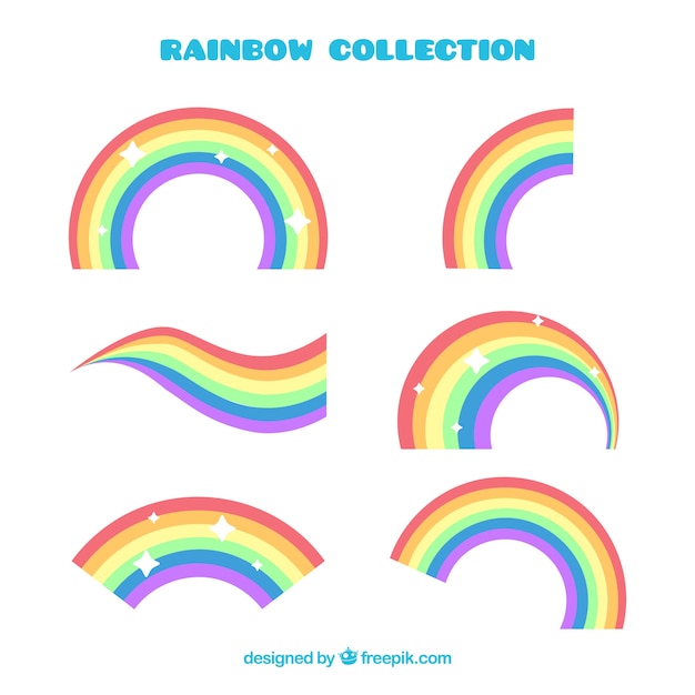 Set de arcoiris colorido