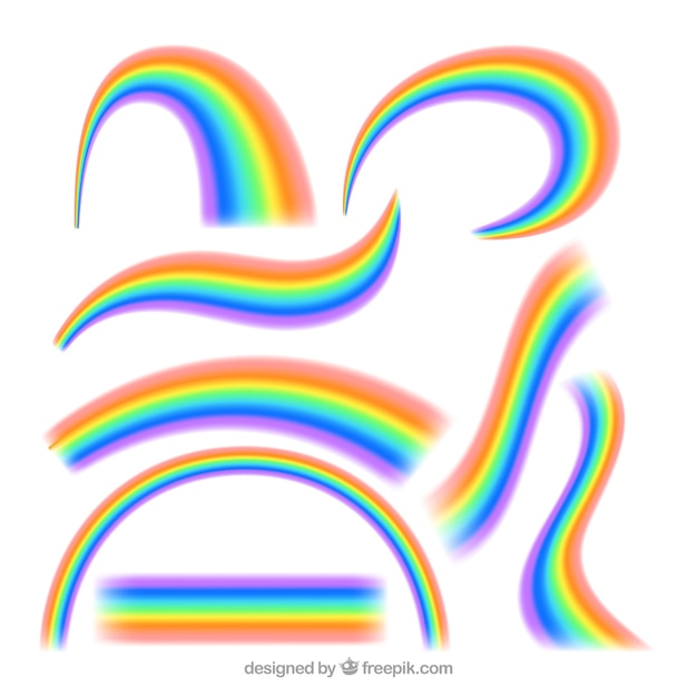 Set de arcoiris colorido
