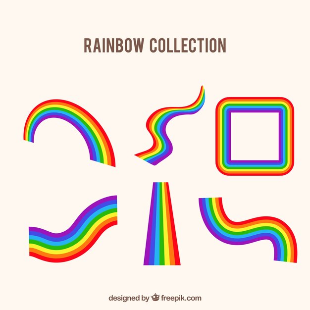 Set de arcoiris colorido
