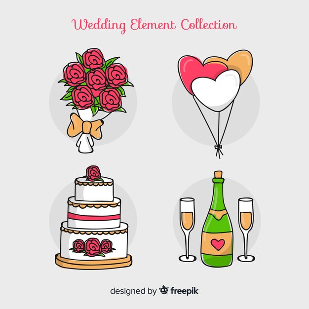Set de artículos de boda