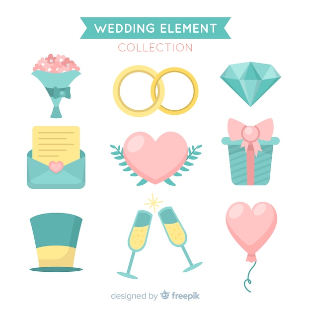 Set de artículos de boda