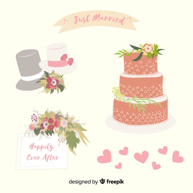 Set de artículos de boda