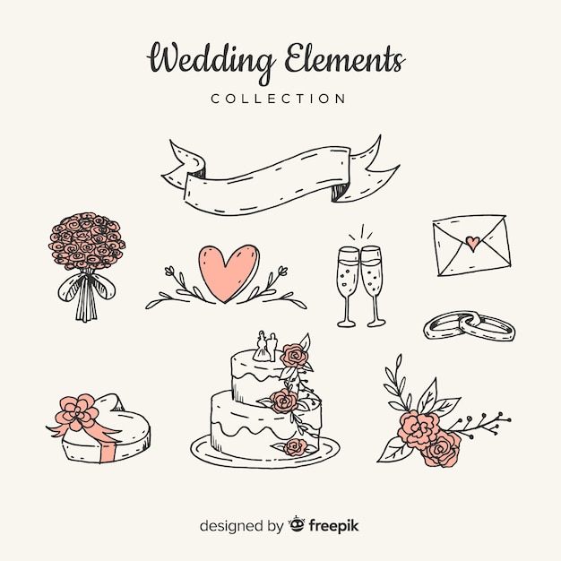 Set de artículos de boda