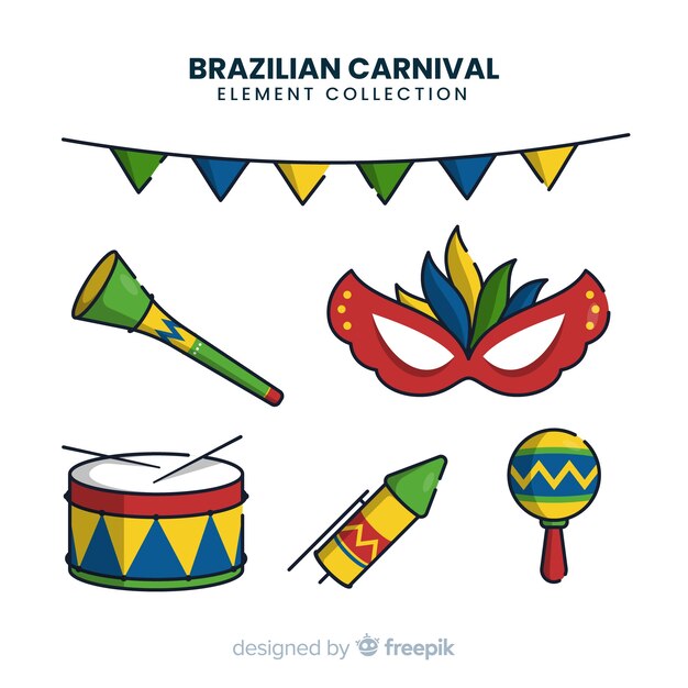 Set de artículos de carnaval de brasil