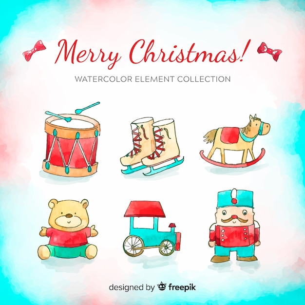 Vector gratuito set de artículos navideños